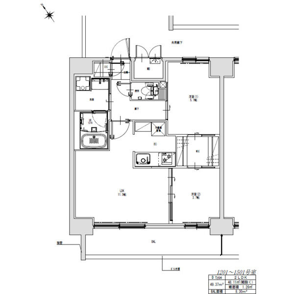 S-RESIDENCE千種駅前ascentの間取り