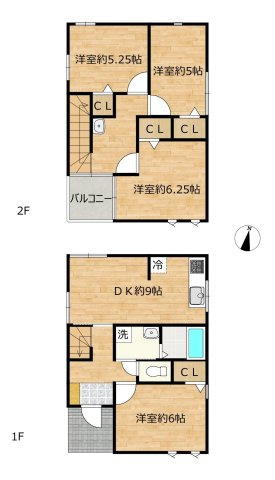 結城市結城　中古戸建　敷地141.6坪の間取り