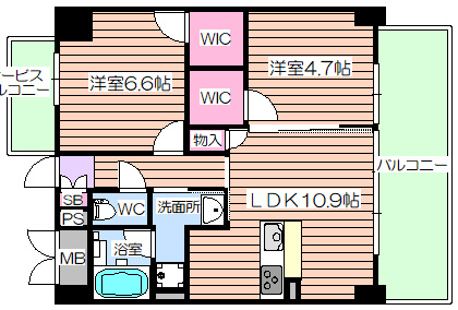 【間取り】 | エスペランサ海老江