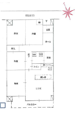 ライオンズマンション姫路西飾磨　2階の間取り|4LDKです。