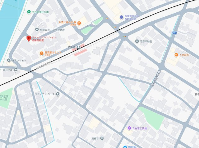 ライオンズマンション姫路西飾磨　2階の地図