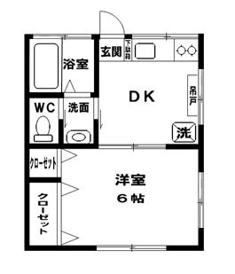 エスケイコーポの間取り|間取りです。