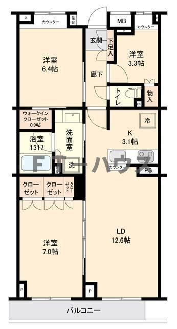 サステナブランシェ本行徳の間取り