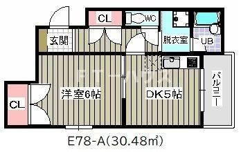 バーデンハイムマサキ（Ｅ－０７８）の間取り