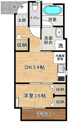 Ｉハイツの間取り