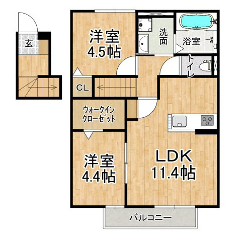 カスタリア堀町の間取り