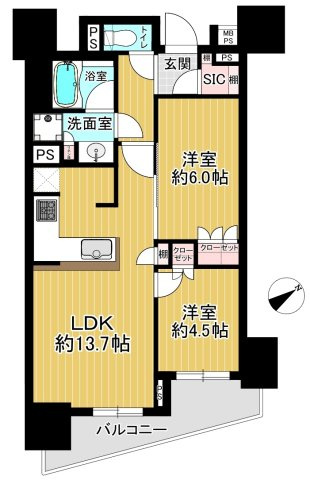 ライオンズ東京三ノ輪レジデンスの間取り