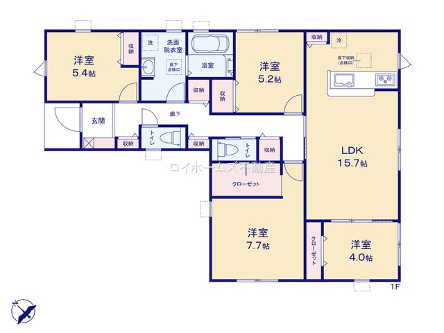 【間取り】 | 犬山市大字犬山字辰ケ池5-2『仲介料無料』新築戸建て | 2号棟