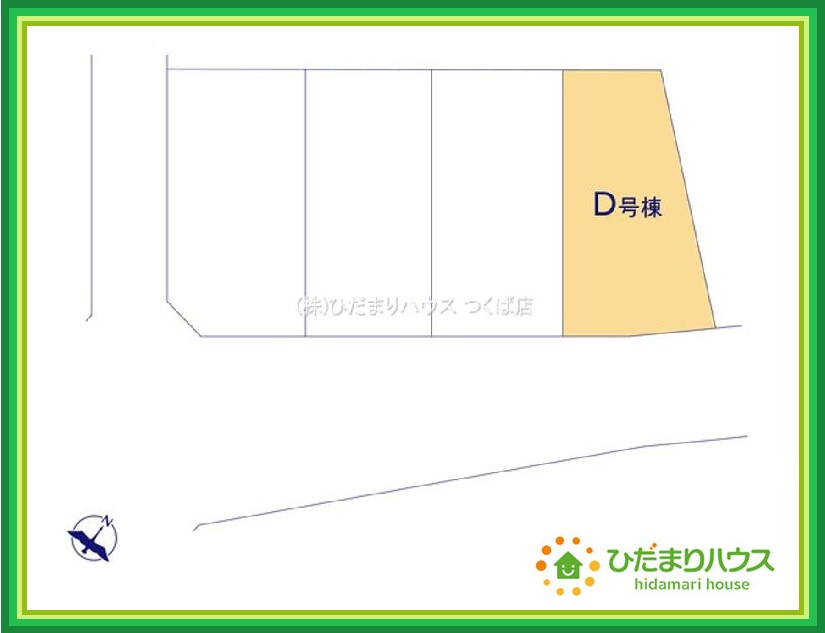 ひたちなか市田中後　新築戸建　D号棟の区画図|ショッピング施設が充実した利便性のよい立地です♪
