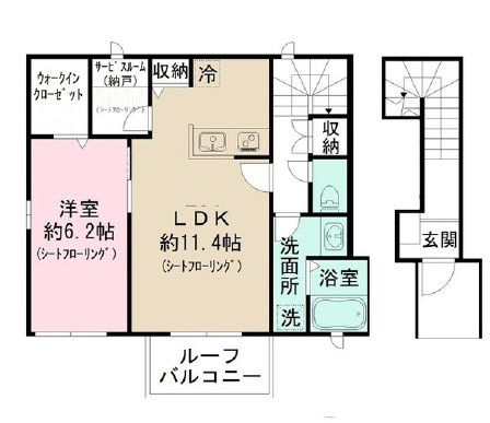 Ｓｑｕａｒｅ６の間取り|間取りです。
