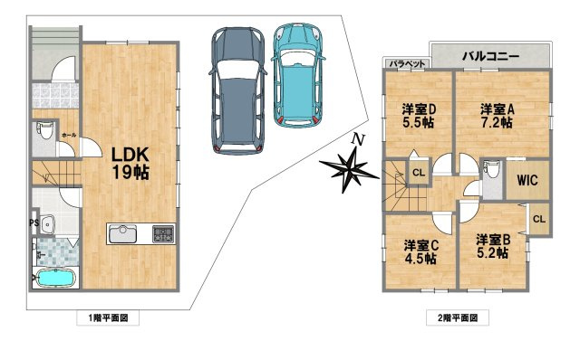 新築戸建　伊丹市山田6丁目の間取り