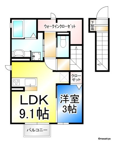 サウザン夢　Ｂ棟の間取り