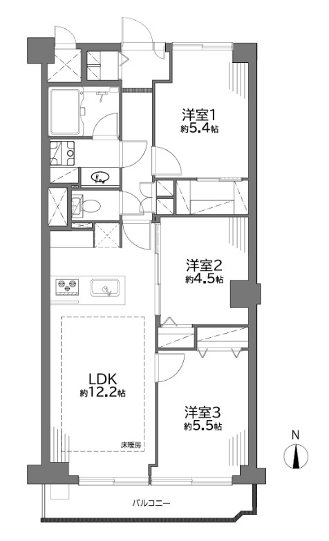 二子玉川ロイヤルマンションの間取り