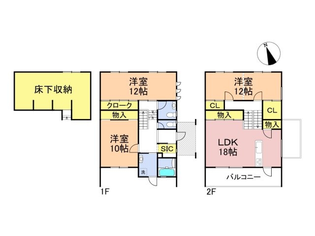 中古戸建　揖斐郡池田町上田　平成21年築の間取り