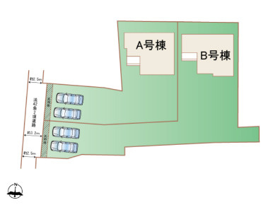 宇都宮市清住三丁目の区画図