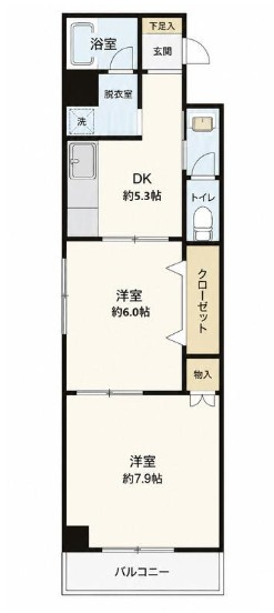 コーリング大阪本町の間取り
