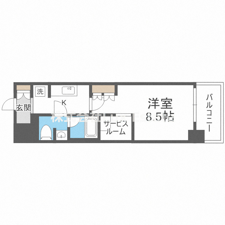 コンフォリア・リヴ北久宝寺Qの間取り