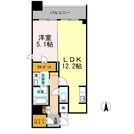 カスタリア堺筋本町の間取り