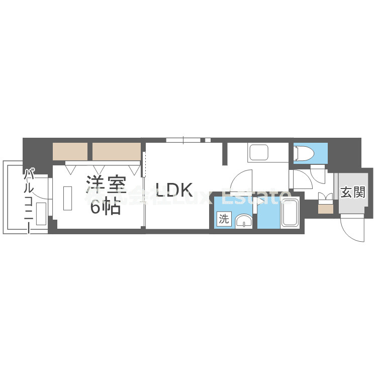 プレサンス心斎橋ニストの間取り