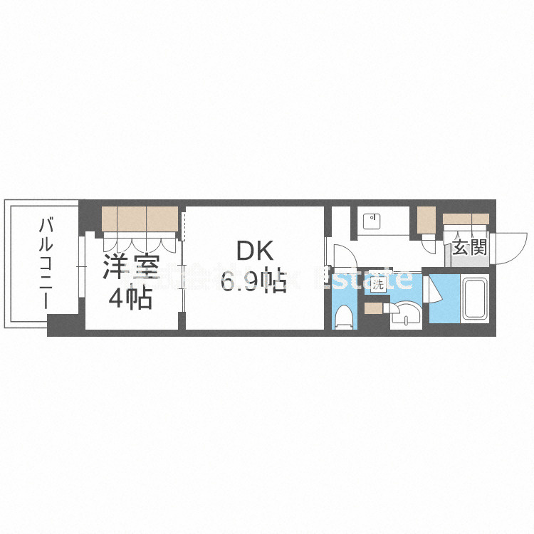 OPUS RESIDENCE SHINSAIBASHI SOUTHの間取り