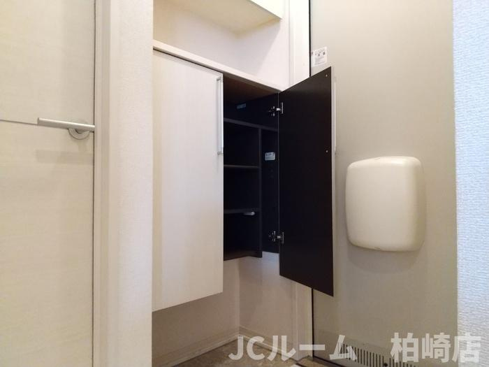 柏崎市岩上のアパートの玄関
