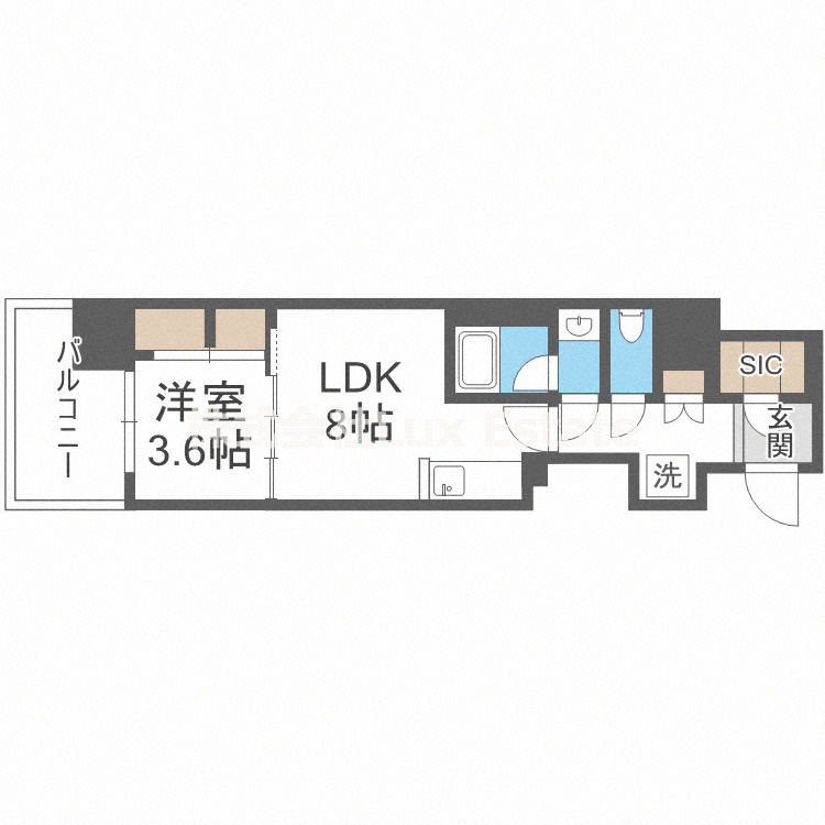 BPRレジデンス大阪本町Qの間取り