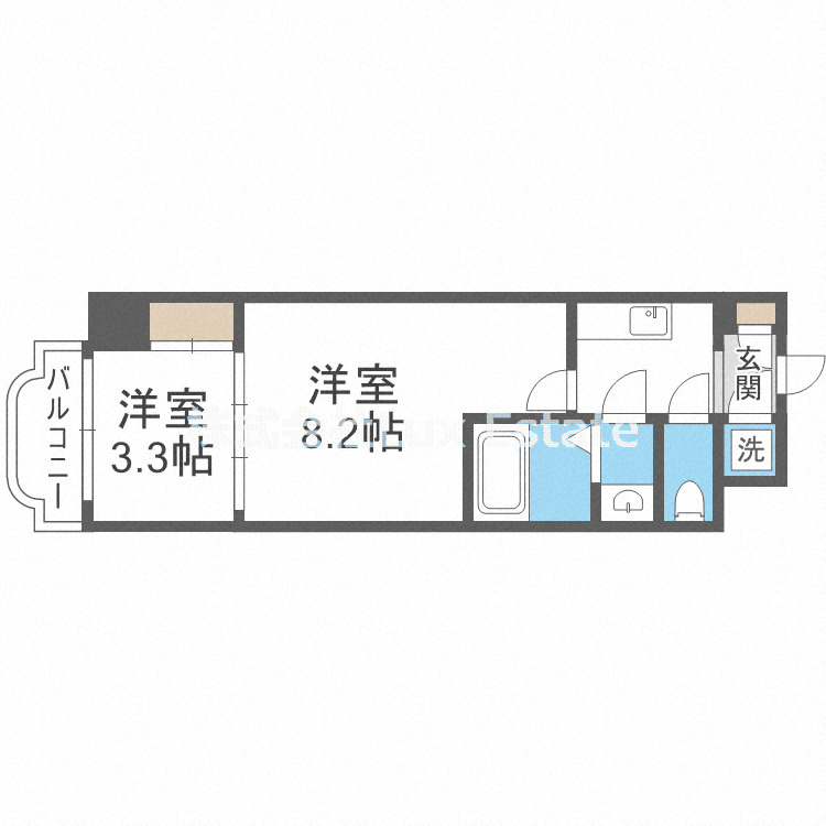 エグゼ難波東の間取り