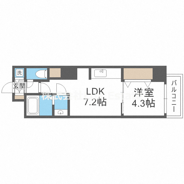 S-RESIDENCE堺筋本町Unoの間取り