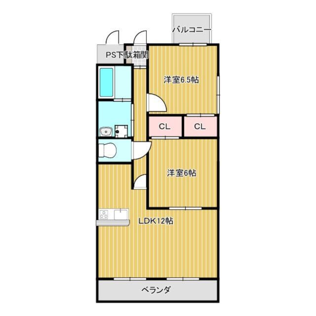 梅坪丸太マンションの間取り