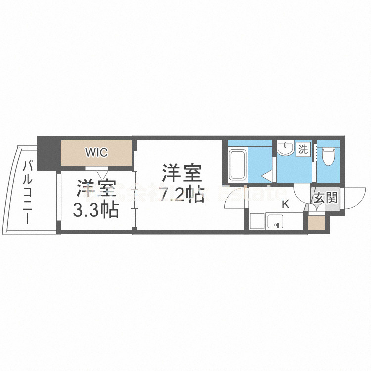 セレニテ堺筋本町プリエの間取り