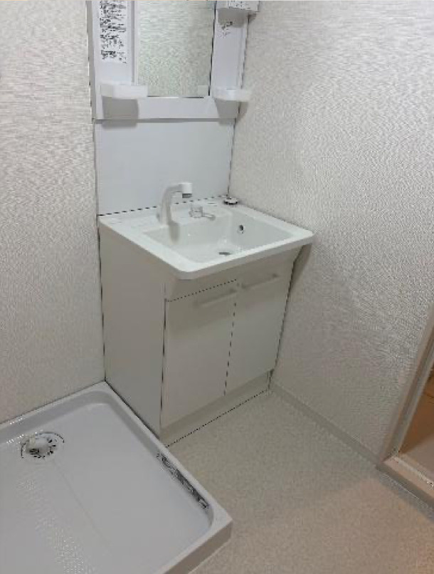 萩藤ハイツの独立洗面台