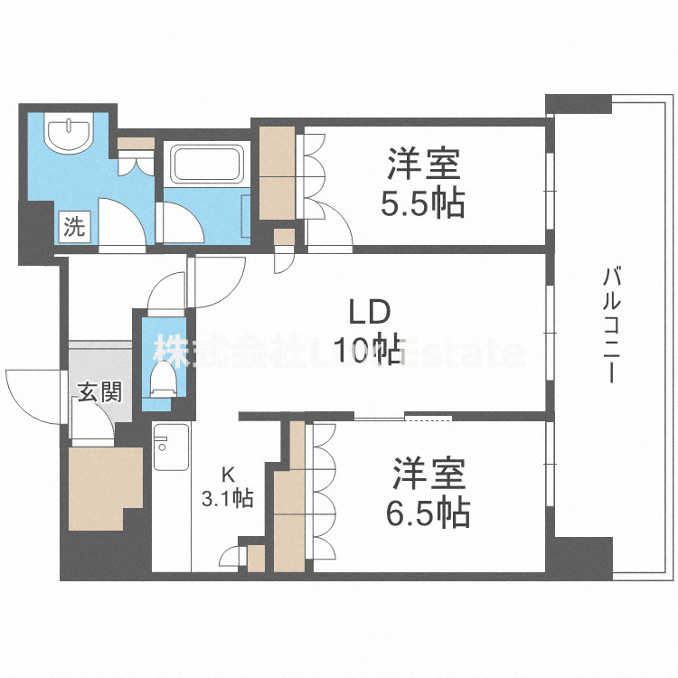 ブランズタワー御堂筋本町の間取り