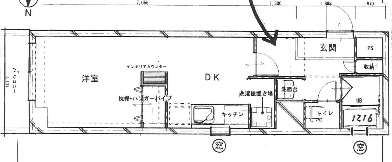 ライオンズマンション西長堀の間取り