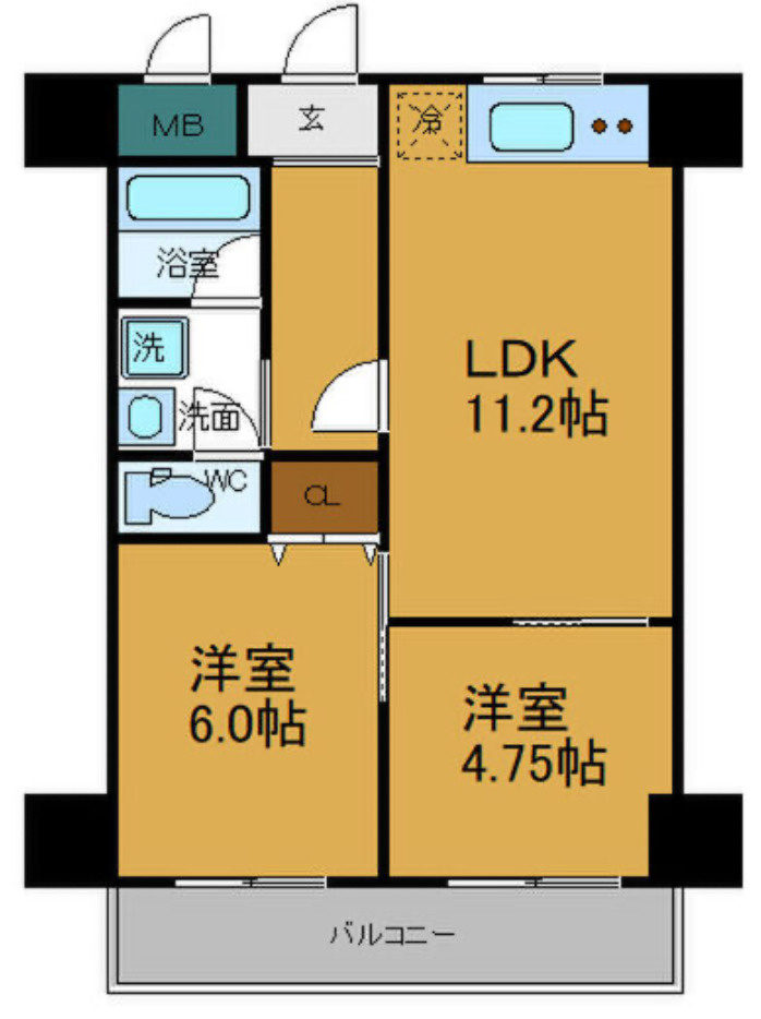 コバルト心斎橋EASTの間取り
