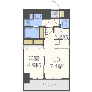 プレサンス阿波座ステーションフロントの間取り