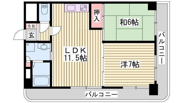 ハッピーコート明石の間取り