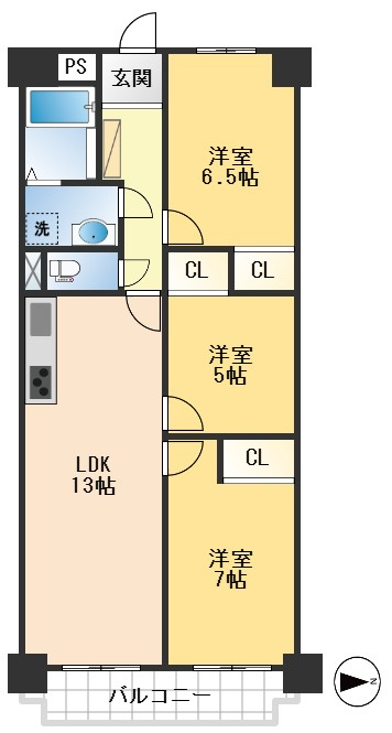 曽根グリーンハイツの間取り