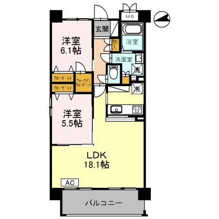 ラ・メゾンMSⅢの間取り