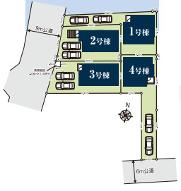 所沢市小手指南10期　新築戸建　グラファーレの区画図