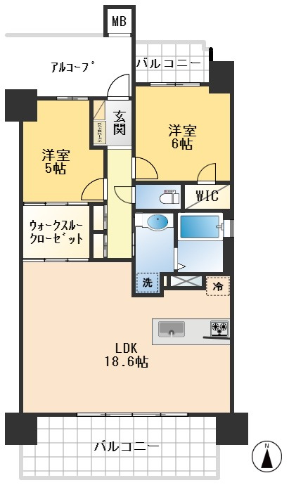 ユニハイム豊中レジデンスの間取り
