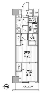 ＳＹＦＯＲＭＥ西小山の間取り