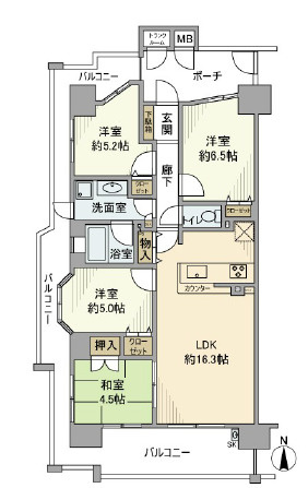 イニシア上町台筆ヶ崎の間取り|イニシア上町台筆ヶ崎　間取り