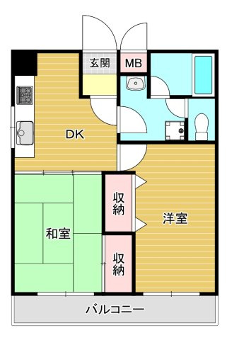 おおきに長堀橋鰻谷北サニーアパートメントの間取り