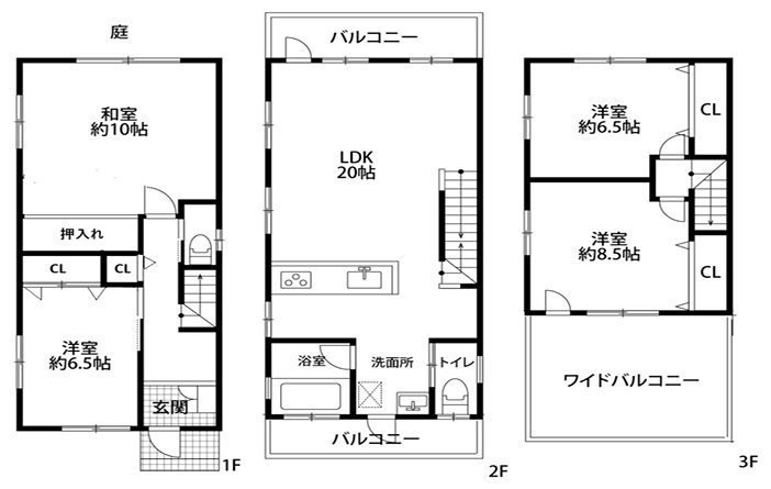 御厨東2丁目中古戸建の間取り|全居室6帖以上！ファミリー様にオススメです♪