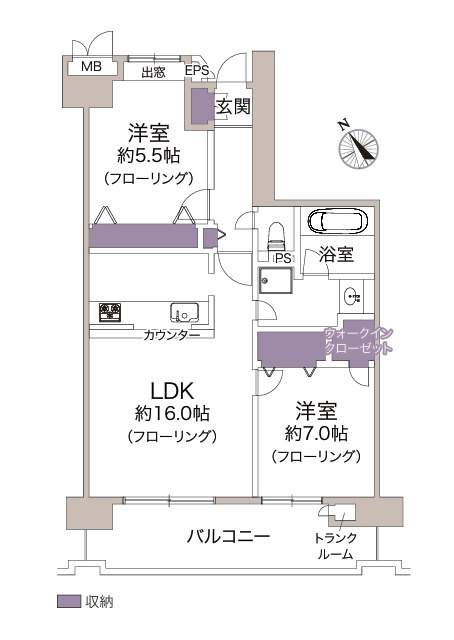 アルファグランデ一之江弐番街の間取り