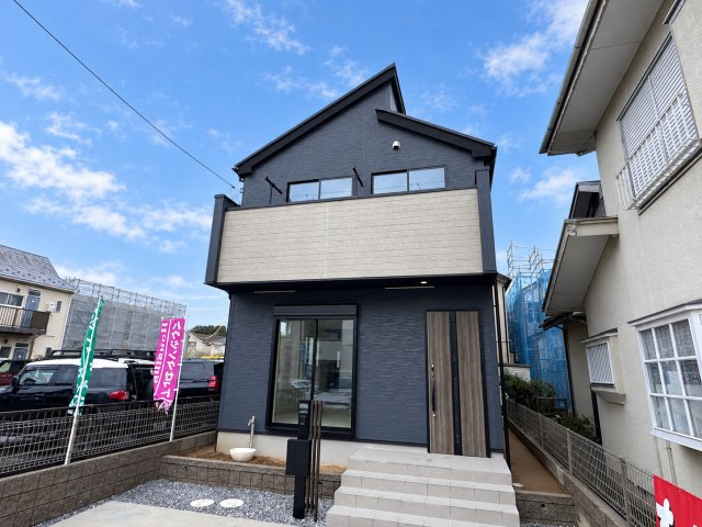 市川市南大野１丁目新築戸建【大野小学校：2分】の外観|完成済み内覧可能です！！