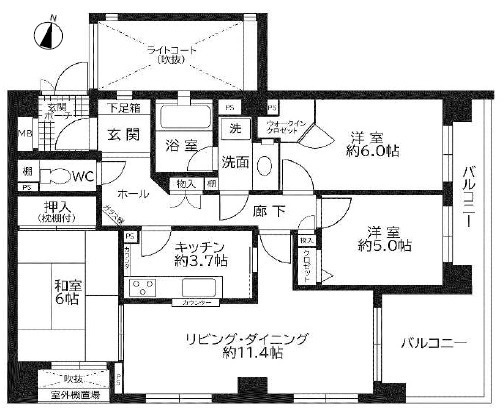 メゾン芦屋川の間取り