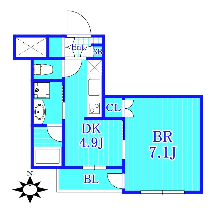 柏葉館の間取り|1ＤＫタイプのお部屋です！