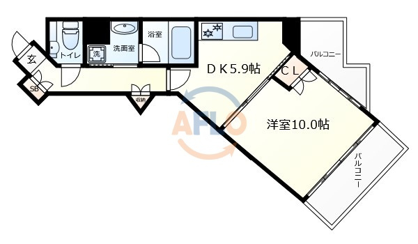 カイセイ北梅田の間取り|KAISEI北梅田　間取り
