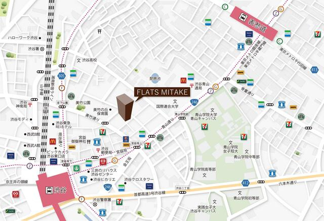 ＦＬＡＴＳ　ＭＩＴＡＫＥの地図
